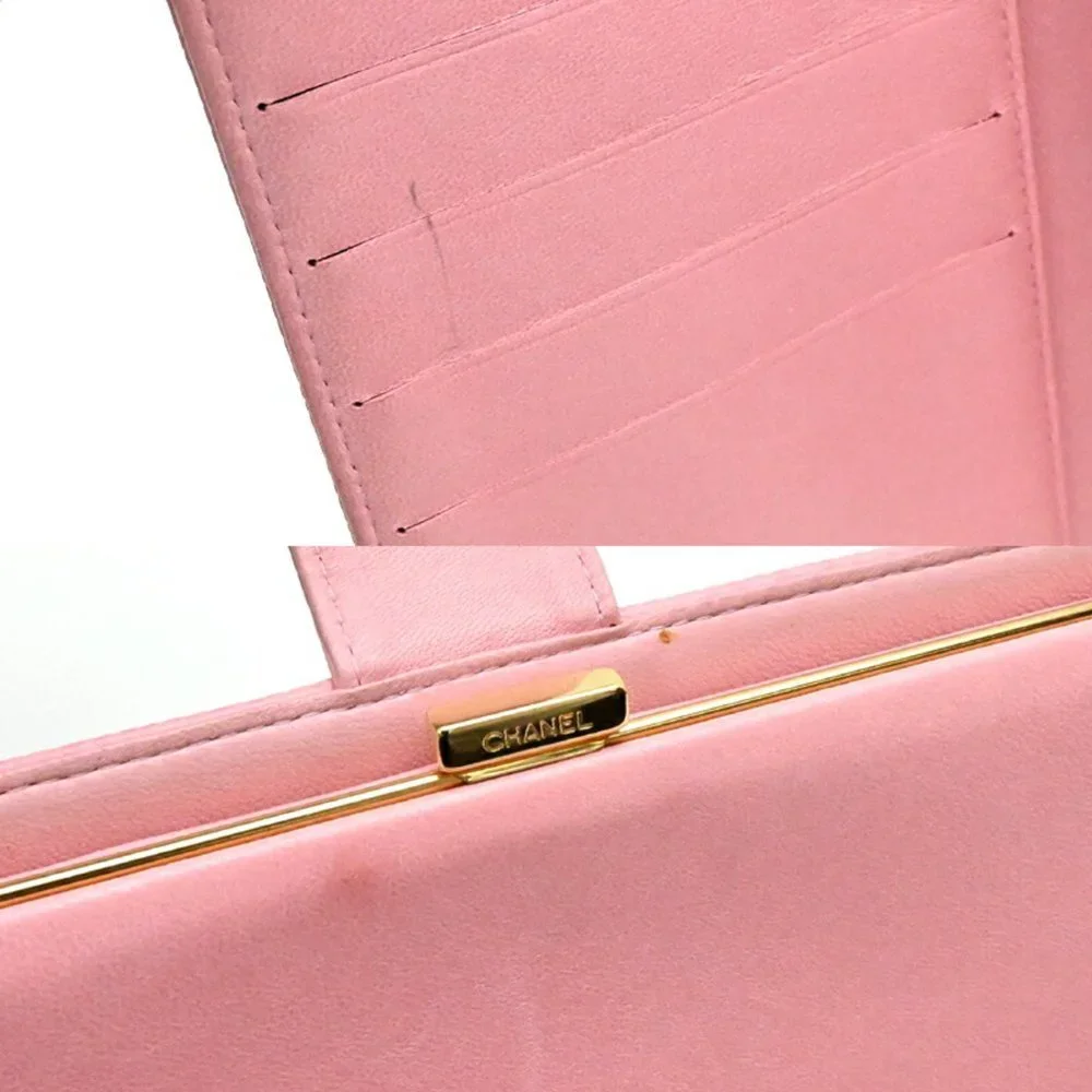 CHANEL Pink Caviar Leather Logo Wallet - Picture 8 of 10